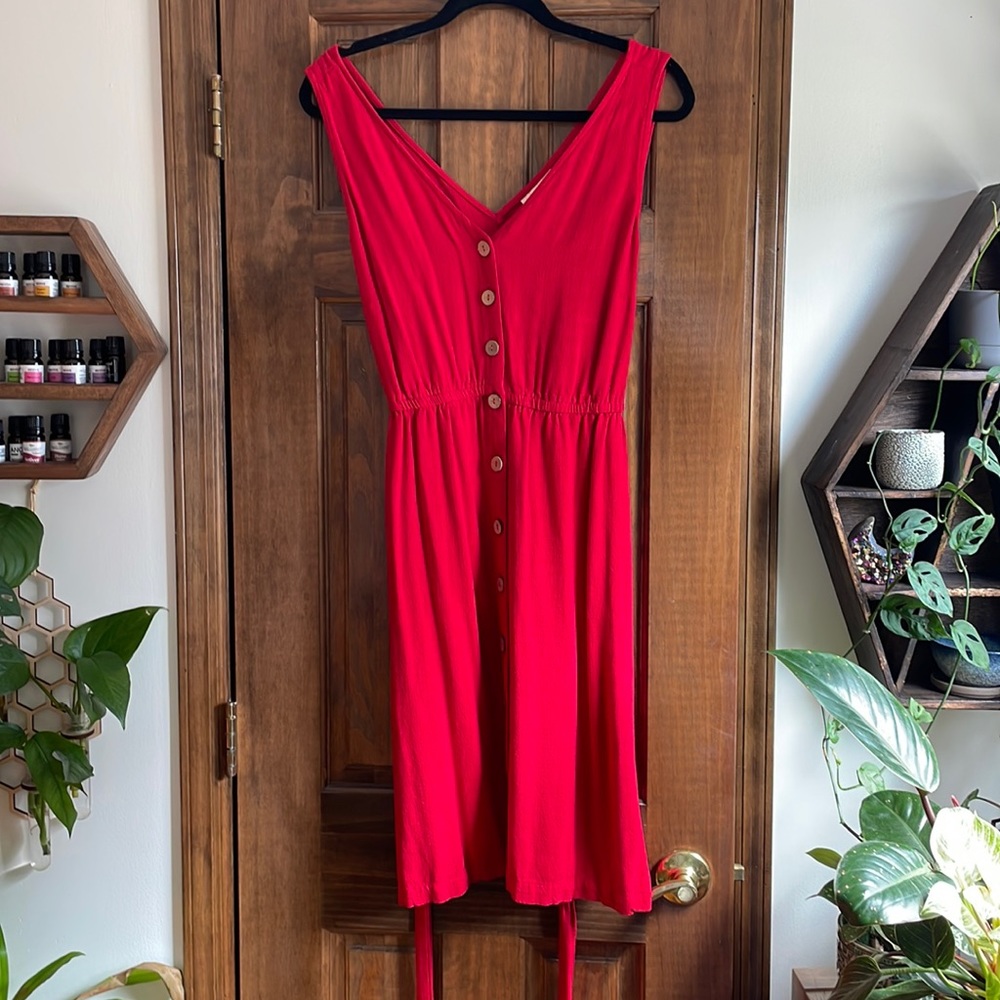 Universal Thread Red Buttoned Dress